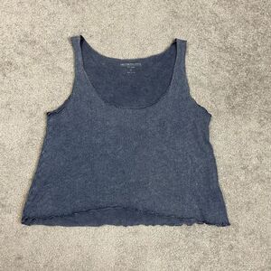 Obey Propaganda Women’s Small Blue Ruffled Hem Hi Lo Tank Top Shirt NWOT